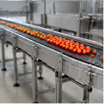 Flexible chain conveyor installation illustration